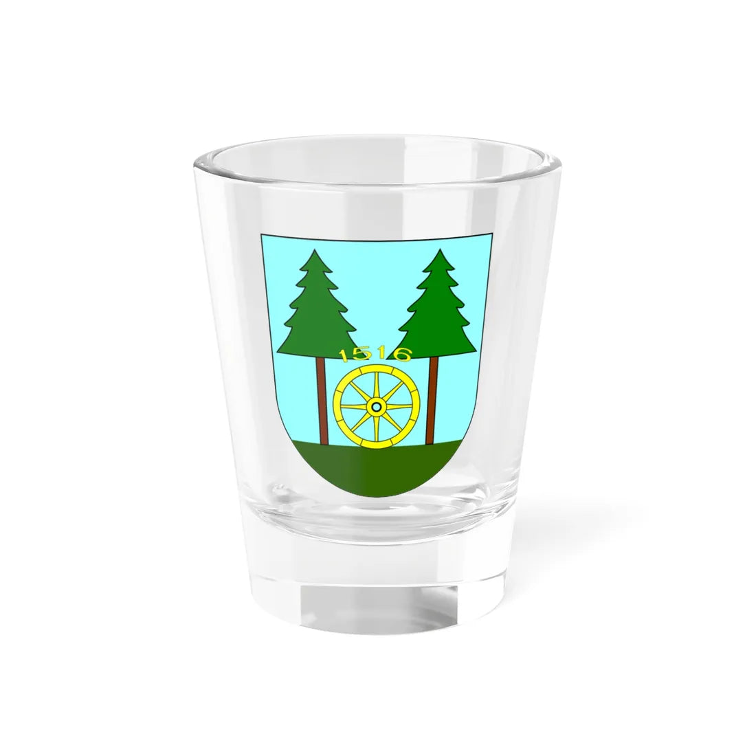 POL gmina Milejczyce COA (Poland) (Coat of Arms) Shot Glass 1.5oz 1.5oz - Go Mug Yourself