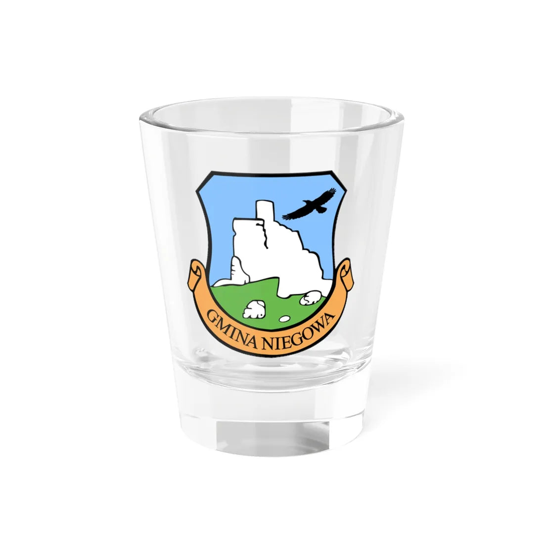 POL gmina Niegowa COA old (Poland) (Coat of Arms) Shot Glass 1.5oz 1.5oz - Go Mug Yourself