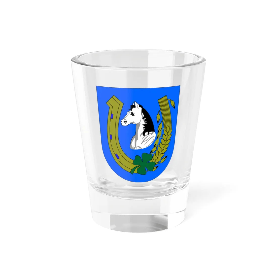POL gmina Przykona COA OLD (Poland) (Coat of Arms) Shot Glass 1.5oz 1.5oz - Go Mug Yourself