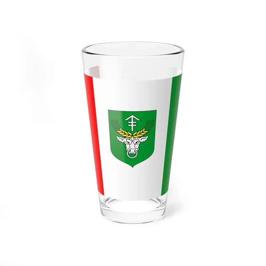 POL gmina Rudniki flag (Poland) Pint Glass 16oz 16oz - Go Mug Yourself