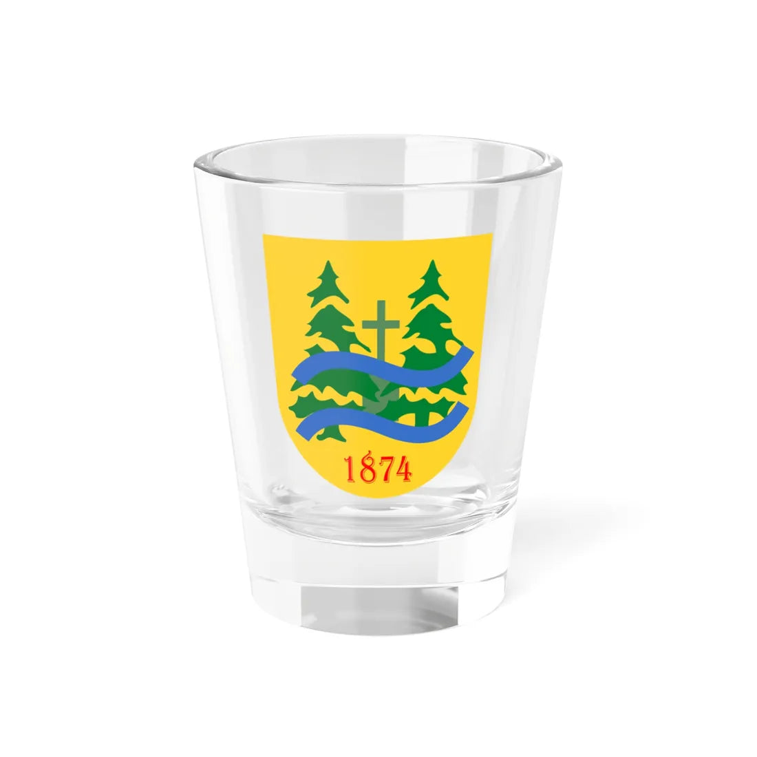 POL gmina Rutka-Tartak COA (Poland) (Coat of Arms) Shot Glass 1.5oz 1.5oz - Go Mug Yourself