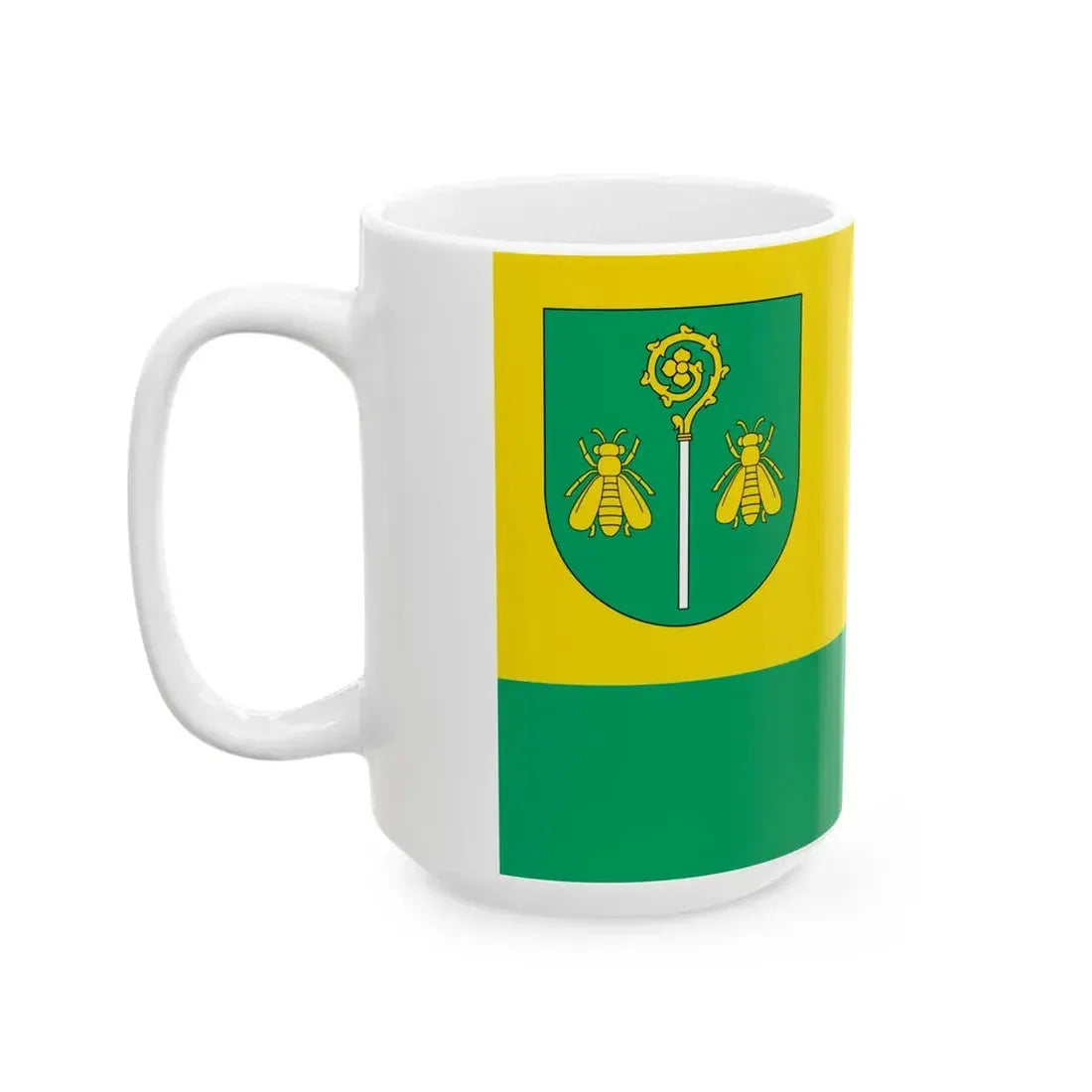 POL gmina Rzasnik flag (Poland) White Coffee Mug - Go Mug Yourself