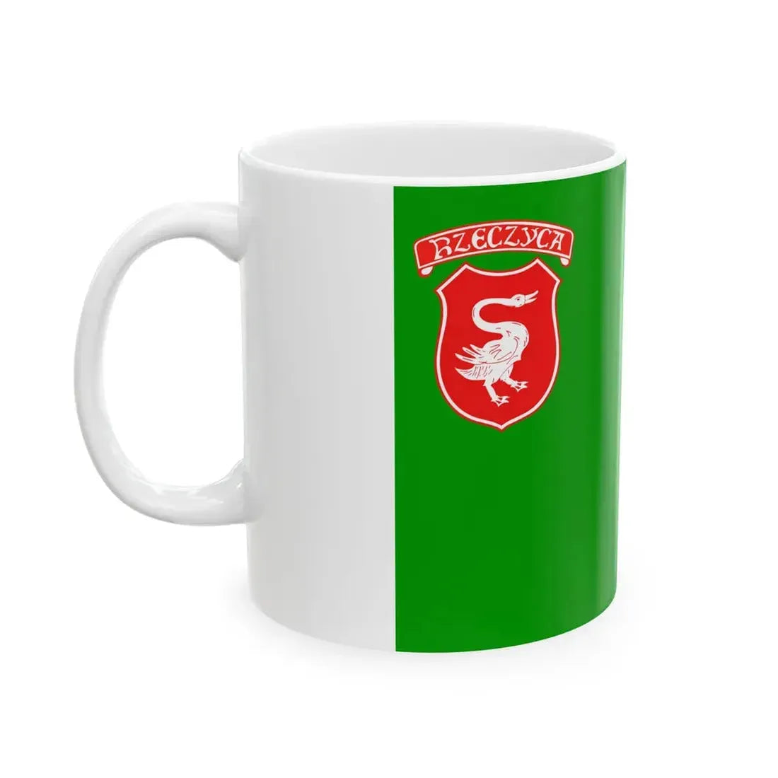 POL gmina Rzeczyca flag (Poland) White Coffee Mug - Go Mug Yourself