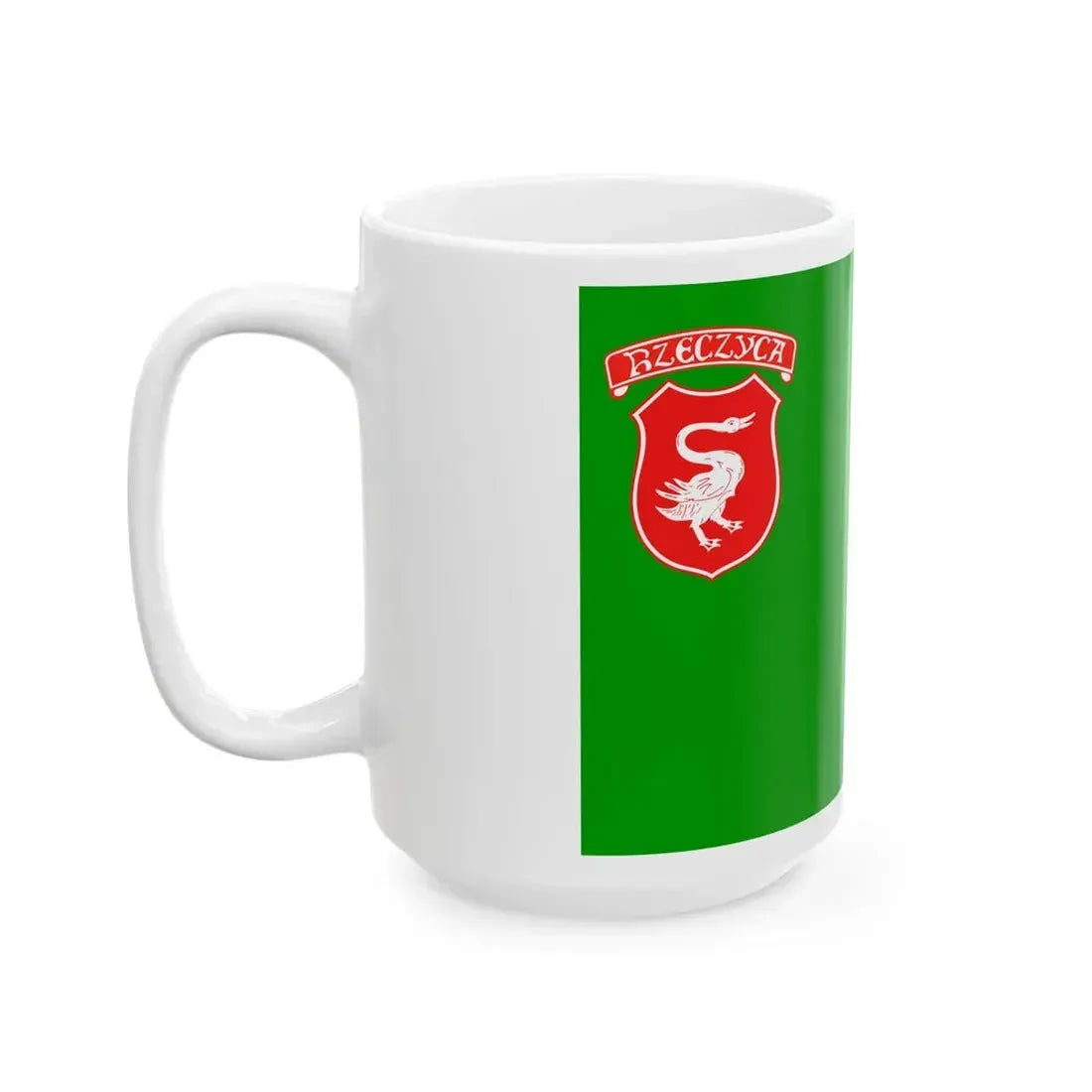 POL gmina Rzeczyca flag (Poland) White Coffee Mug - Go Mug Yourself