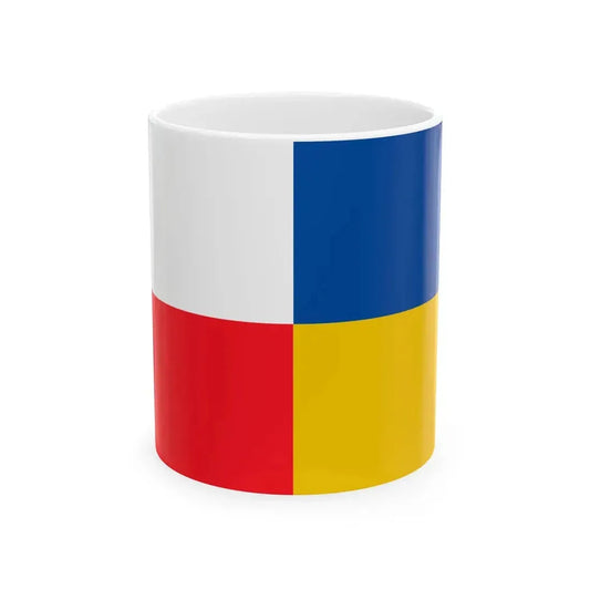 POL gmina Sanok flag (Poland) White Coffee Mug 11oz - Go Mug Yourself