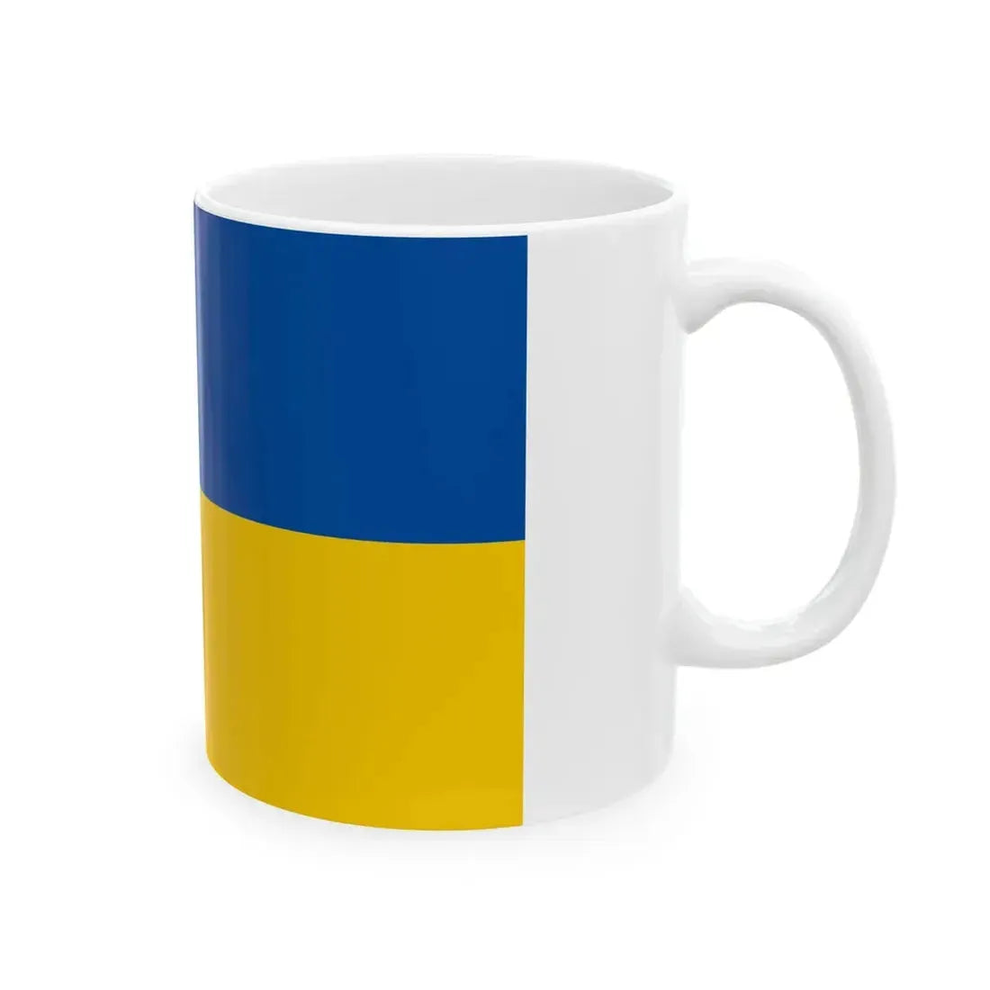 POL gmina Sanok flag (Poland) White Coffee Mug - Go Mug Yourself