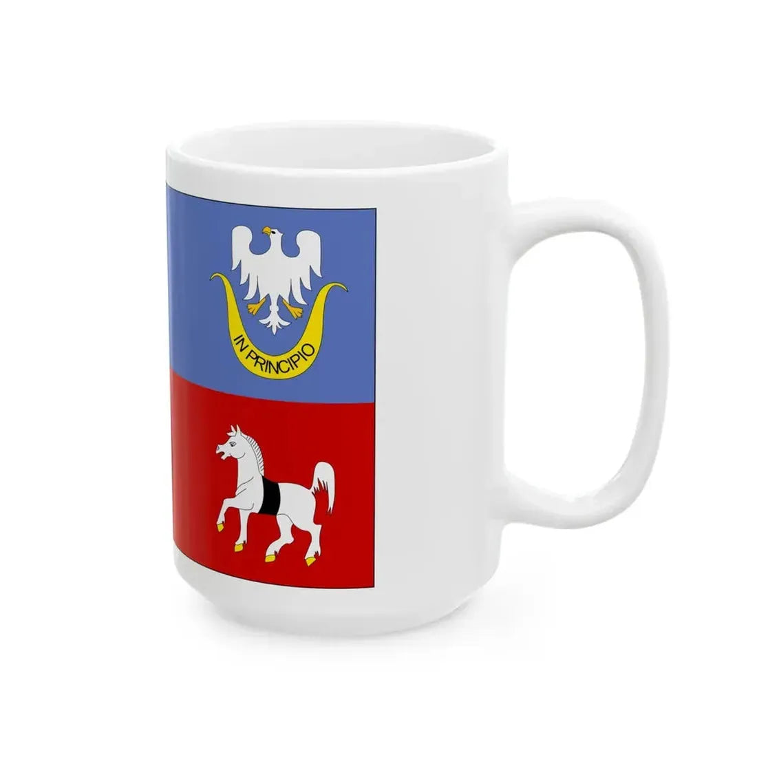 POL gmina Secemin flag (Poland) White Coffee Mug - Go Mug Yourself