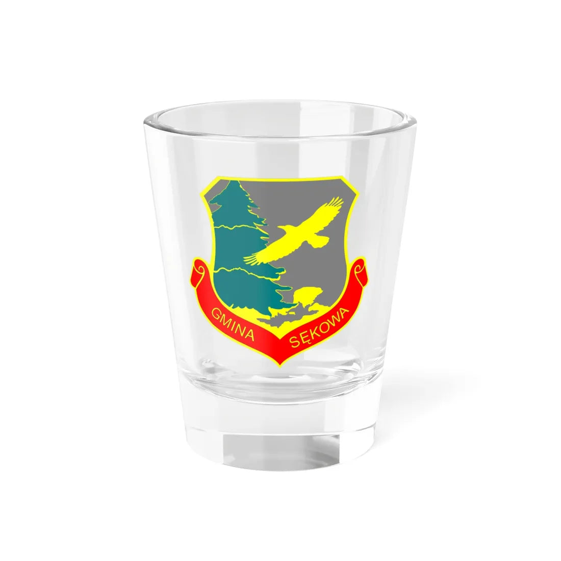 POL gmina Sękowa COA (Poland) (Coat of Arms) Shot Glass 1.5oz 1.5oz - Go Mug Yourself