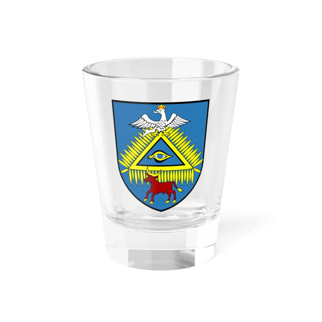 POL gmina Sokolniki COA (Poland) (Coat of Arms) Shot Glass 1.5oz 1.5oz - Go Mug Yourself