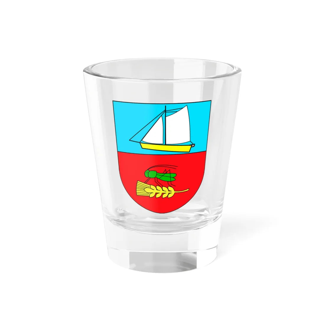 POL gmina Ustka COA (Poland) (Coat of Arms) Shot Glass 1.5oz 1.5oz - Go Mug Yourself
