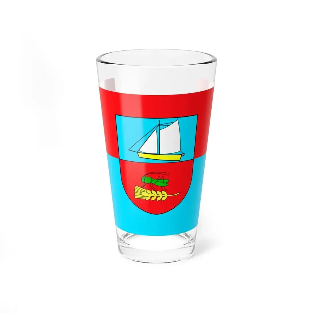 POL gmina Ustka flag (Poland) Pint Glass 16oz 16oz - Go Mug Yourself