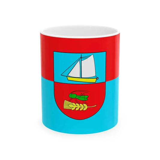 POL gmina Ustka flag (Poland) White Coffee Mug 11oz - Go Mug Yourself