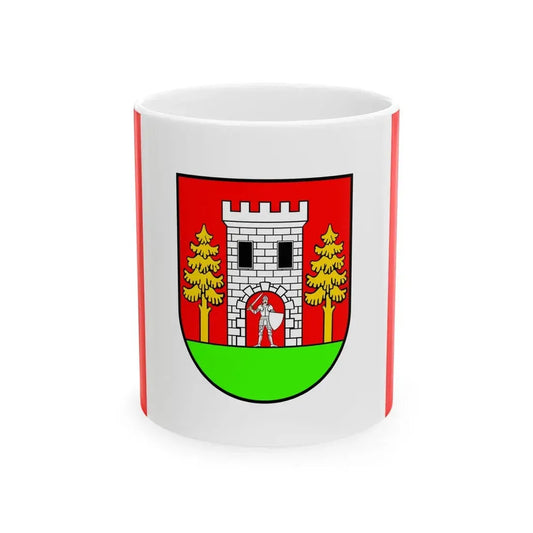 POL gmina Wielbark flag (Poland) White Coffee Mug 11oz - Go Mug Yourself