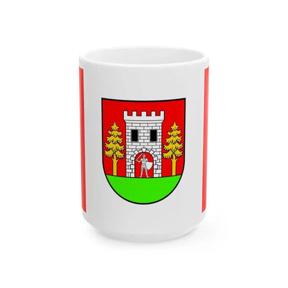 POL gmina Wielbark flag (Poland) White Coffee Mug 15oz - Go Mug Yourself