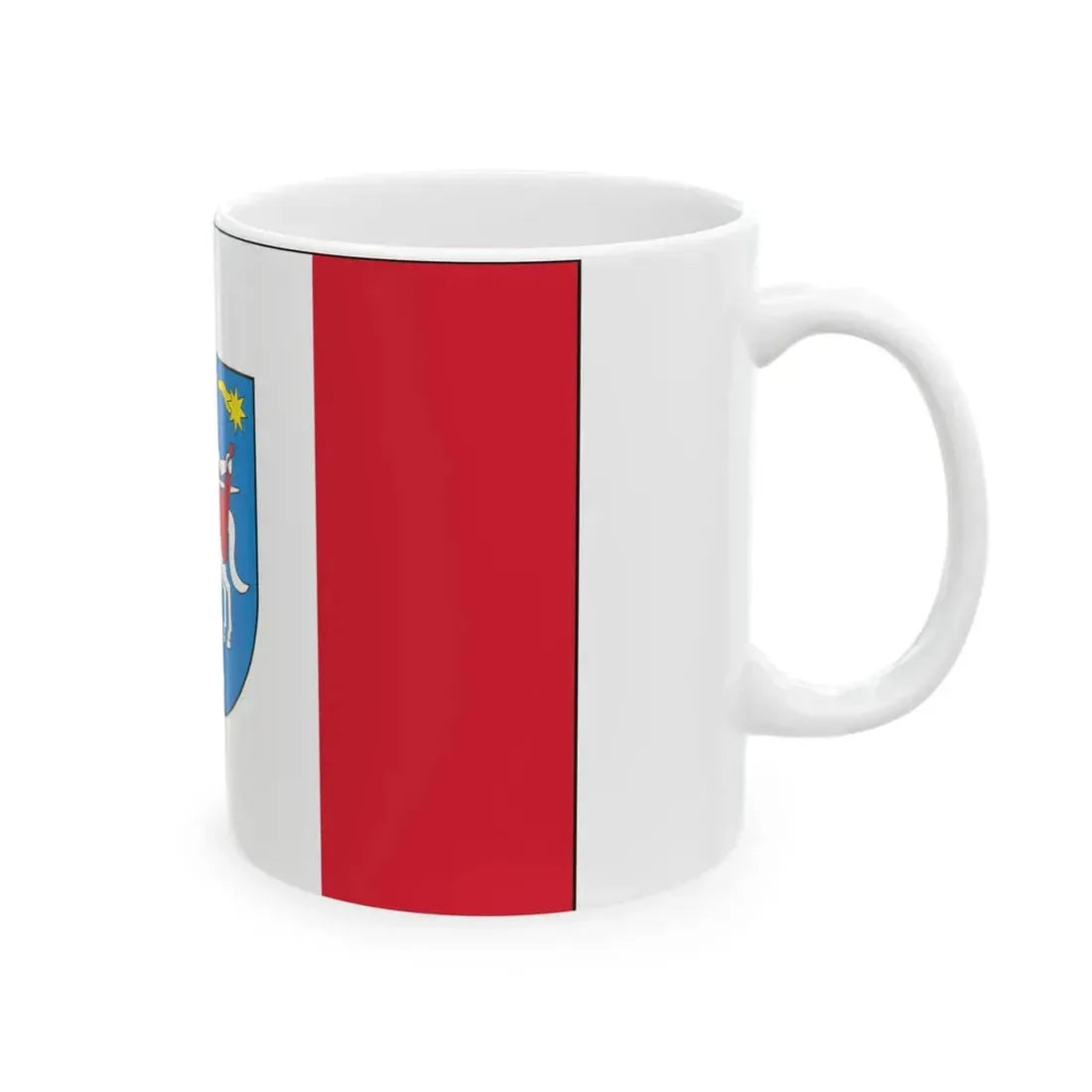 POL Gmina Wisniowa powiat myslenicki Flag (Poland) White Coffee Mug - Go Mug Yourself