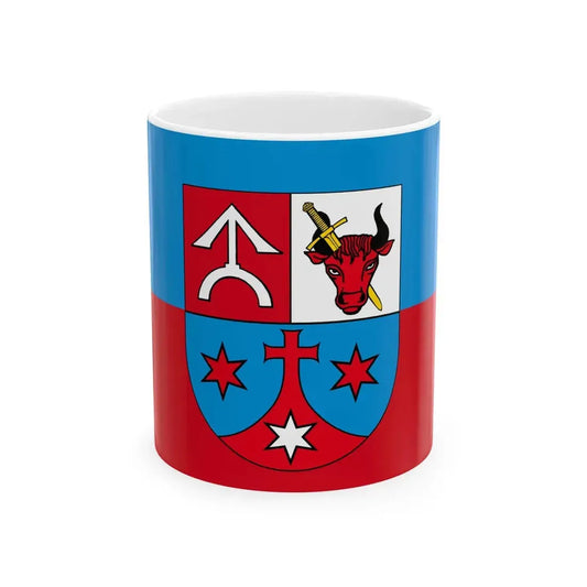 POL gmina Zakrzewo powiat aleksandrowski flag (Poland) White Coffee Mug 11oz - Go Mug Yourself