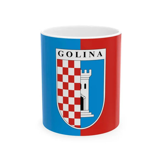 POL Golina flag (Poland) White Coffee Mug 11oz - Go Mug Yourself