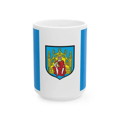 POL Grodzisk Wielkopolski flag (Poland) White Coffee Mug 15oz - Go Mug Yourself