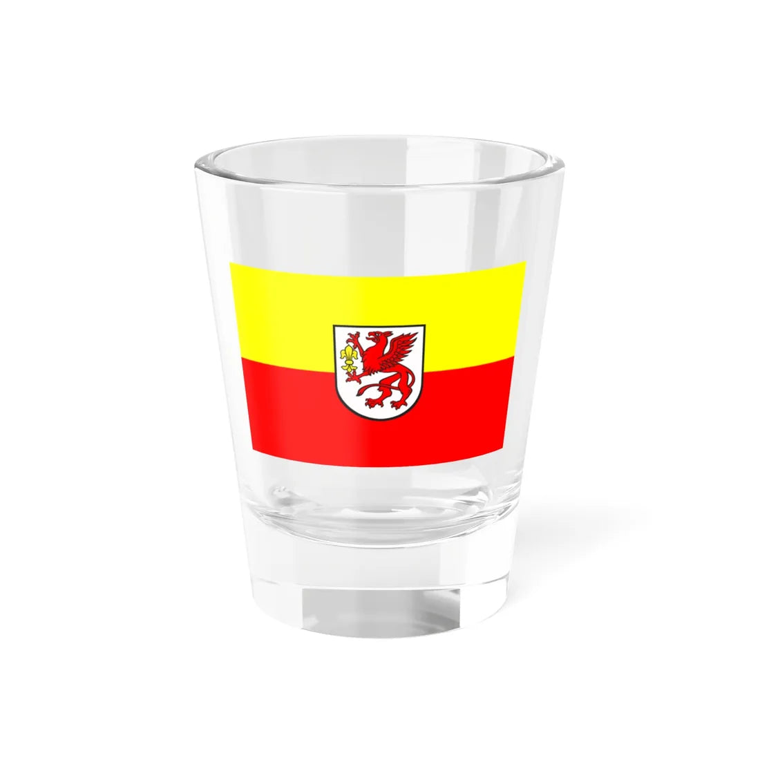 POL Gryfice flag (Poland) Shot Glass 1.5oz 1.5oz - Go Mug Yourself