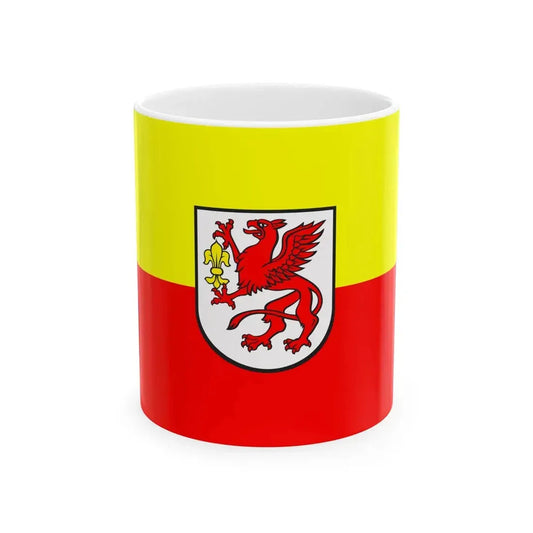 POL Gryfice flag (Poland) White Coffee Mug 11oz - Go Mug Yourself