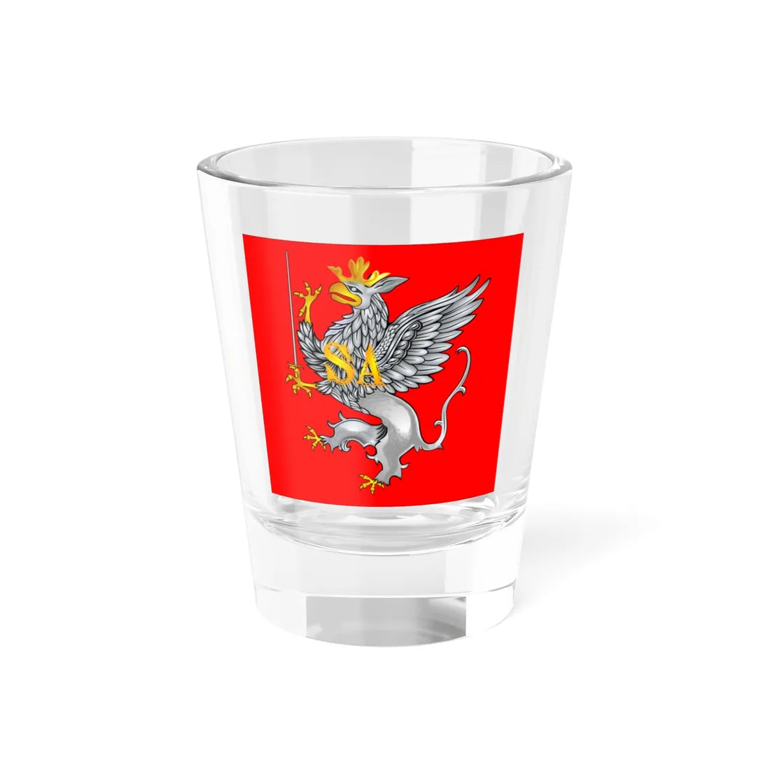 POL Inflanty IRP Flag (Latvia) Shot Glass 1.5oz 1.5oz - Go Mug Yourself