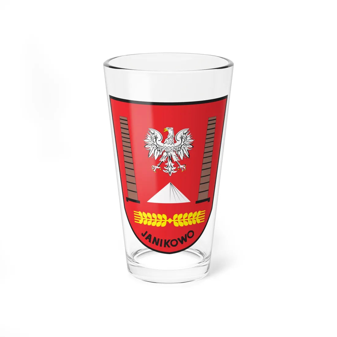 POL Janikowo COA (Poland) (Coat of Arms) Pint Glass 16oz 16oz - Go Mug Yourself