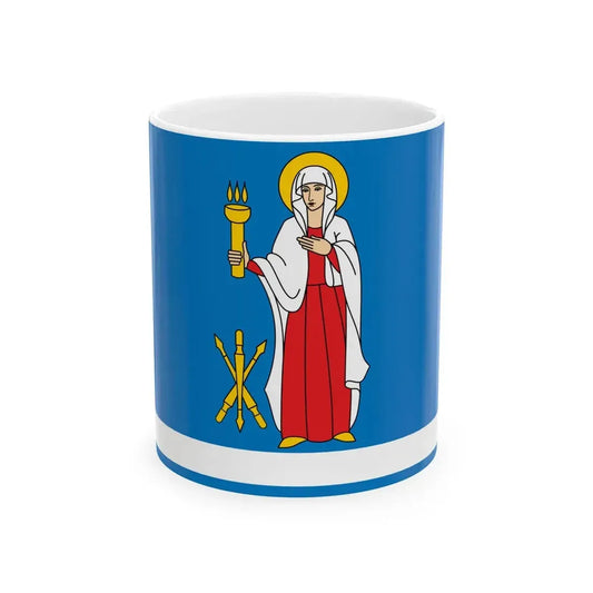 POL Janow Lubelski flag (Poland) White Coffee Mug 11oz - Go Mug Yourself