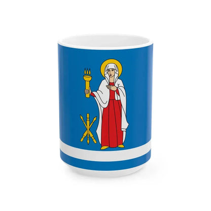 POL Janow Lubelski flag (Poland) White Coffee Mug 15oz - Go Mug Yourself