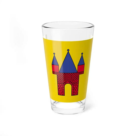 POL Jarocin flag (Poland) Pint Glass 16oz 16oz - Go Mug Yourself