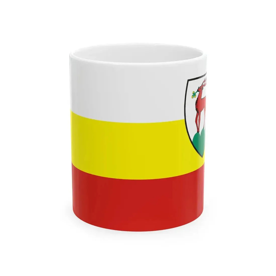 POL Jelenia Gora flag (Poland) White Coffee Mug 11oz - Go Mug Yourself