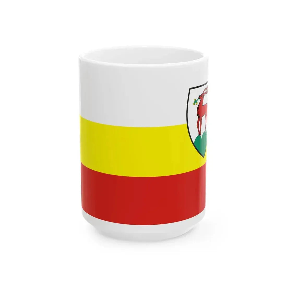 POL Jelenia Gora flag (Poland) White Coffee Mug 15oz - Go Mug Yourself