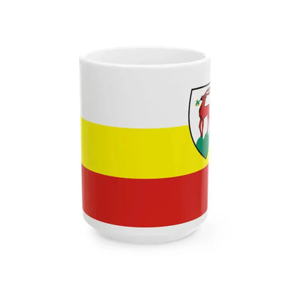 POL Jelenia Gora flag (Poland) White Coffee Mug 15oz - Go Mug Yourself