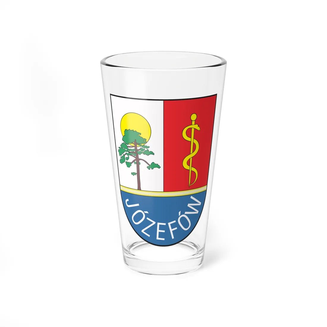 POL Józefów Mazowiecki COA (Poland) (Coat of Arms) Pint Glass 16oz 16oz - Go Mug Yourself