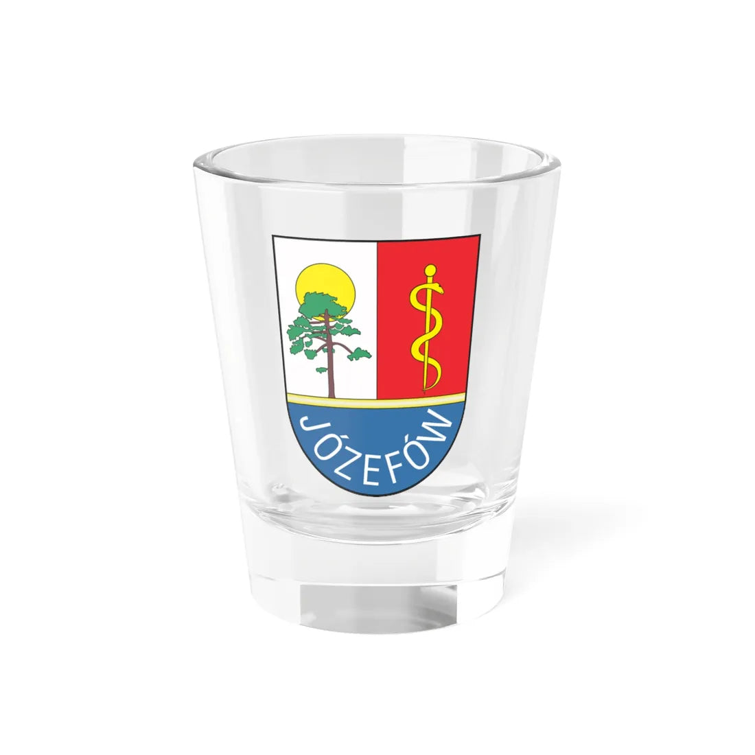 POL Józefów Mazowiecki COA (Poland) (Coat of Arms) Shot Glass 1.5oz 1.5oz - Go Mug Yourself
