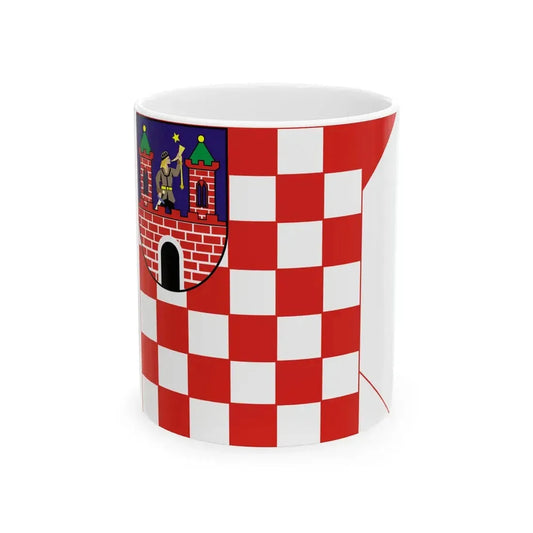 POL Kalisz flag 2004-2018 (Poland) White Coffee Mug 11oz - Go Mug Yourself