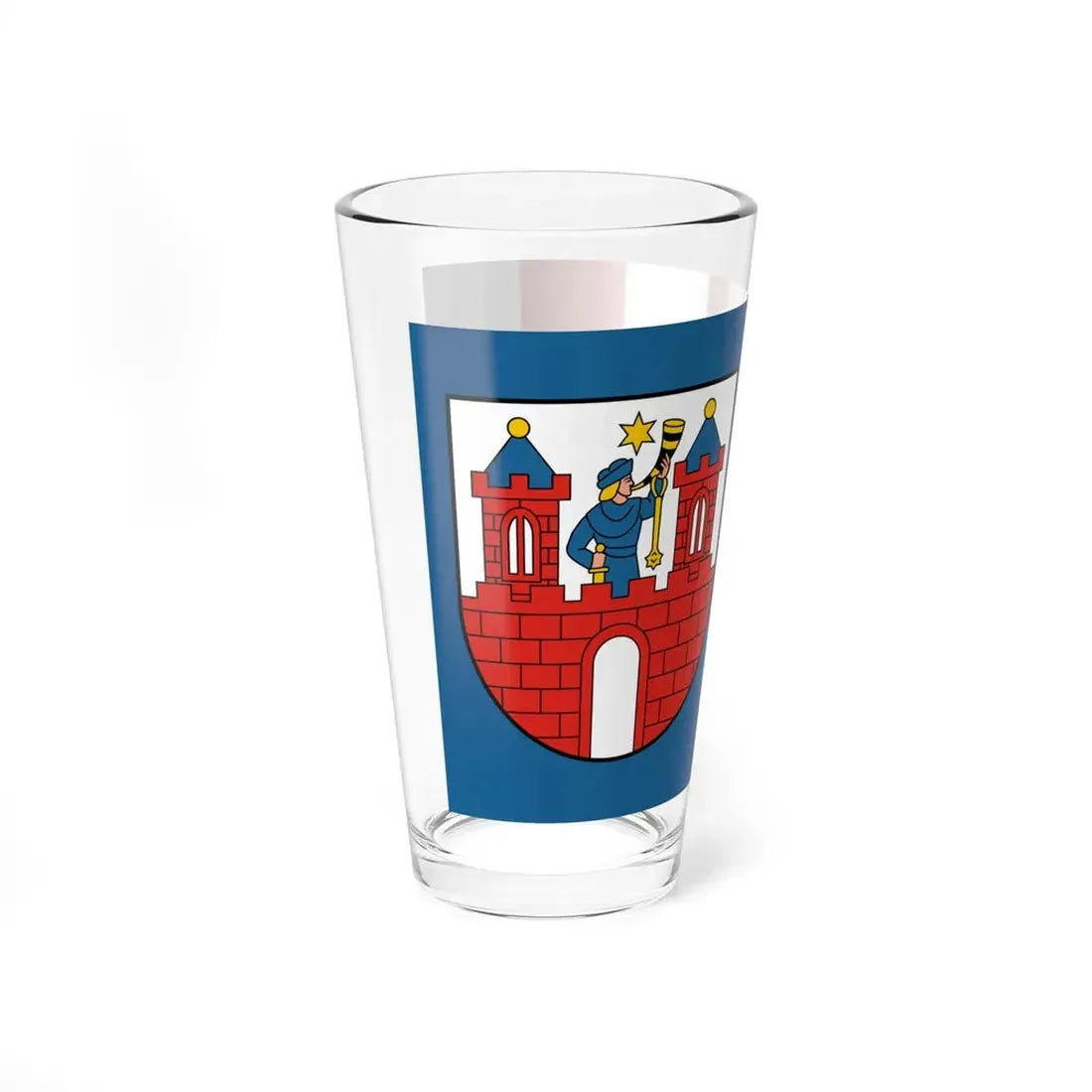 POL Kalisz flag (Poland) Pint Glass 16oz - Go Mug Yourself