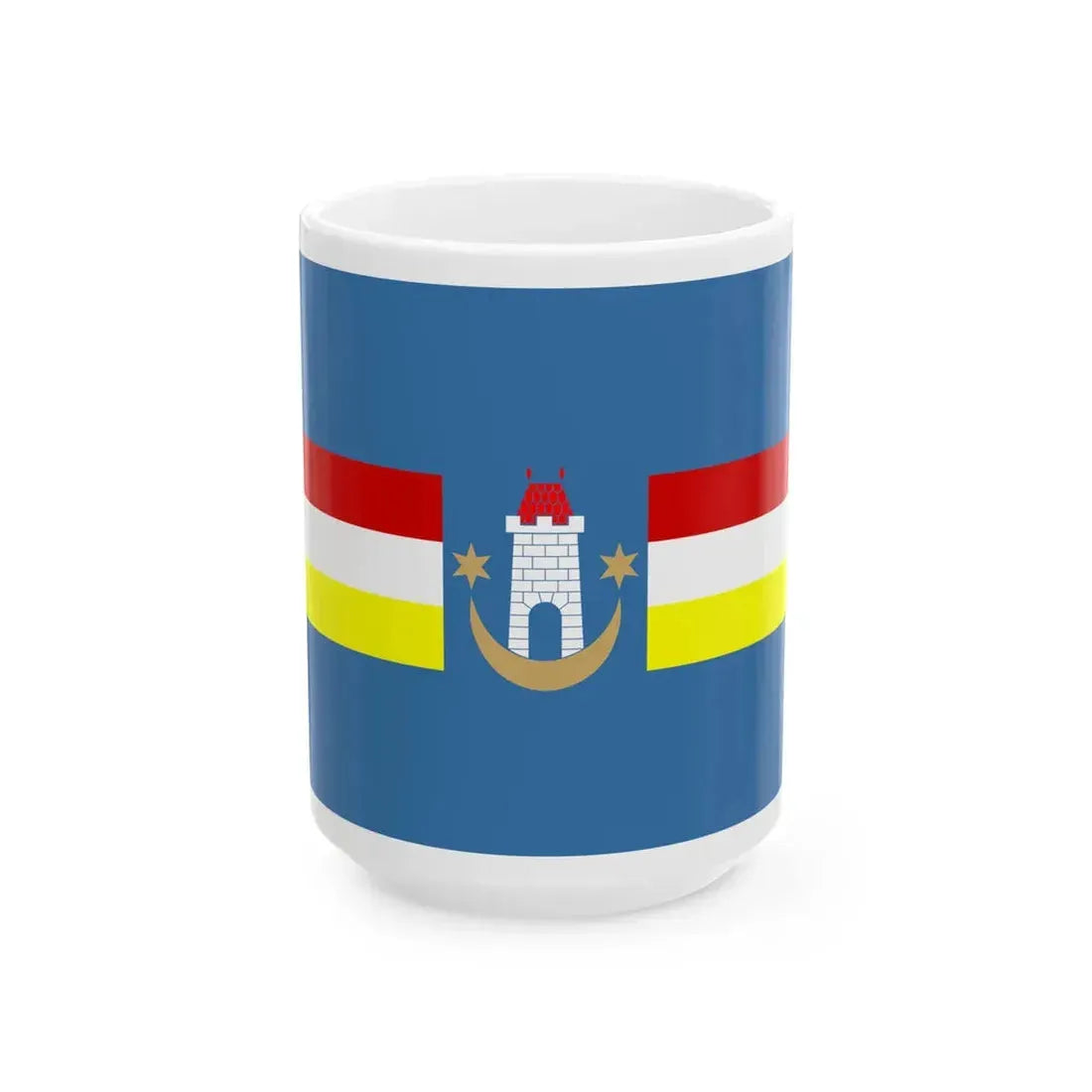 POL Kazimierz Dolny flag (Poland) White Coffee Mug 15oz - Go Mug Yourself