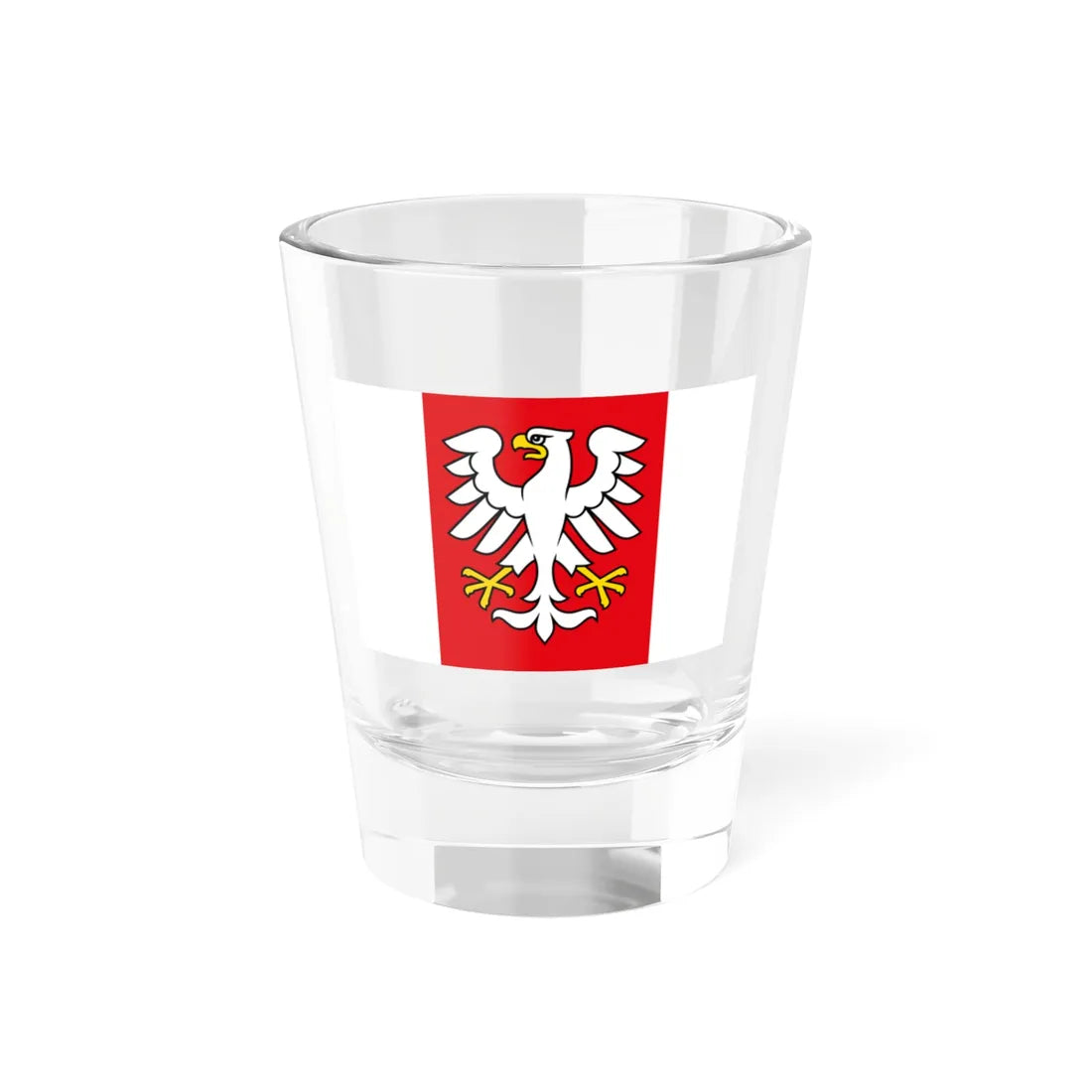 POL Kłecko flag (Poland) Shot Glass 1.5oz 1.5oz - Go Mug Yourself