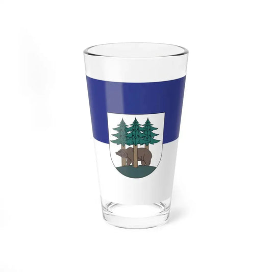 POL Ketrzyn flag (Poland) Pint Glass 16oz 16oz - Go Mug Yourself