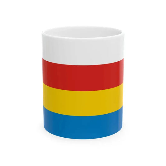 POL Knurow flag (Poland) White Coffee Mug 11oz - Go Mug Yourself