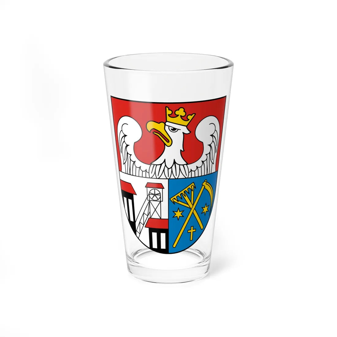 POL Knurów COA (Poland) (Coat of Arms) Pint Glass 16oz 16oz - Go Mug Yourself