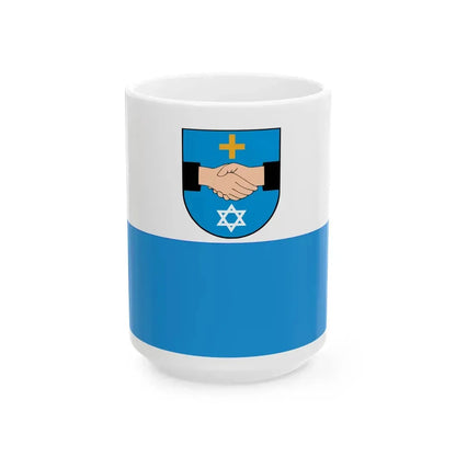 POL Kolbuszowa flag (Poland) White Coffee Mug 15oz - Go Mug Yourself