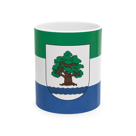 POL Konstancin-Jeziorna flag (Poland) White Coffee Mug 11oz - Go Mug Yourself