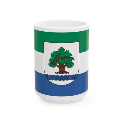 POL Konstancin-Jeziorna flag (Poland) White Coffee Mug 15oz - Go Mug Yourself