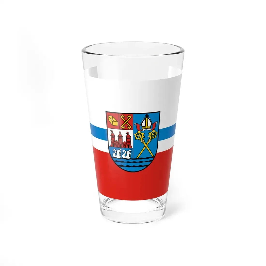 POL Kołobrzeg flag (Poland) Pint Glass 16oz 16oz - Go Mug Yourself