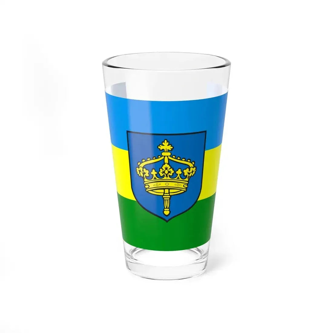 POL Koronowo flag (Poland) Pint Glass 16oz 16oz - Go Mug Yourself