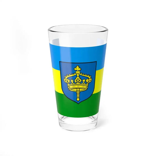 POL Koronowo flag (Poland) Pint Glass 16oz 16oz - Go Mug Yourself