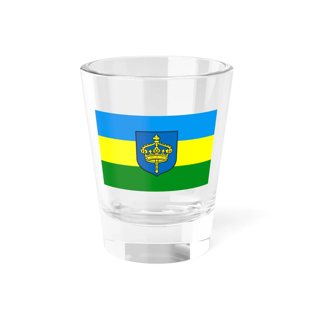 POL Koronowo flag (Poland) Shot Glass 1.5oz - Go Mug Yourself