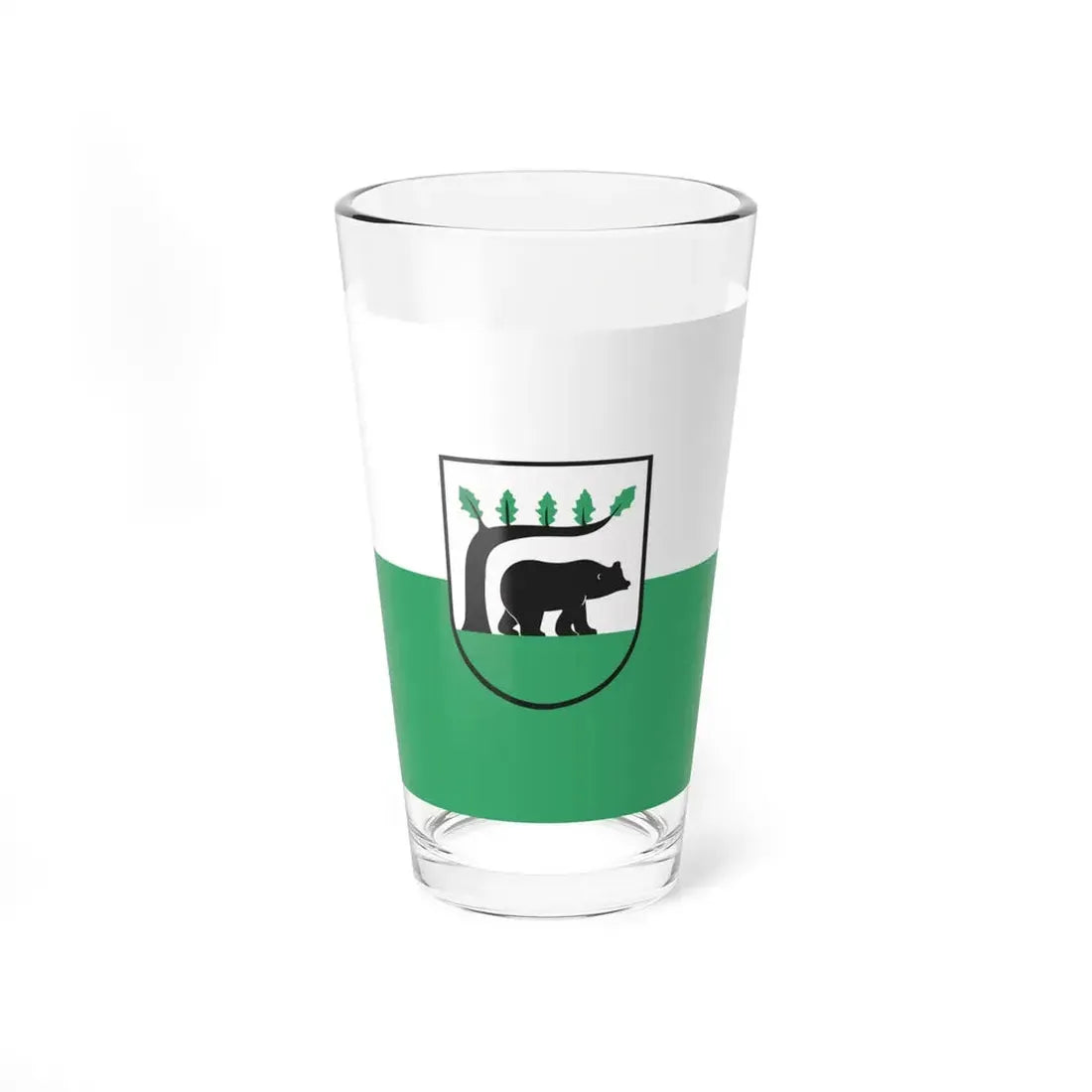 POL Koscierzyna flag (Poland) Pint Glass 16oz 16oz - Go Mug Yourself