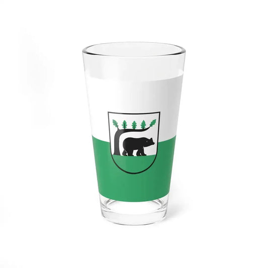 POL Koscierzyna flag (Poland) Pint Glass 16oz 16oz - Go Mug Yourself